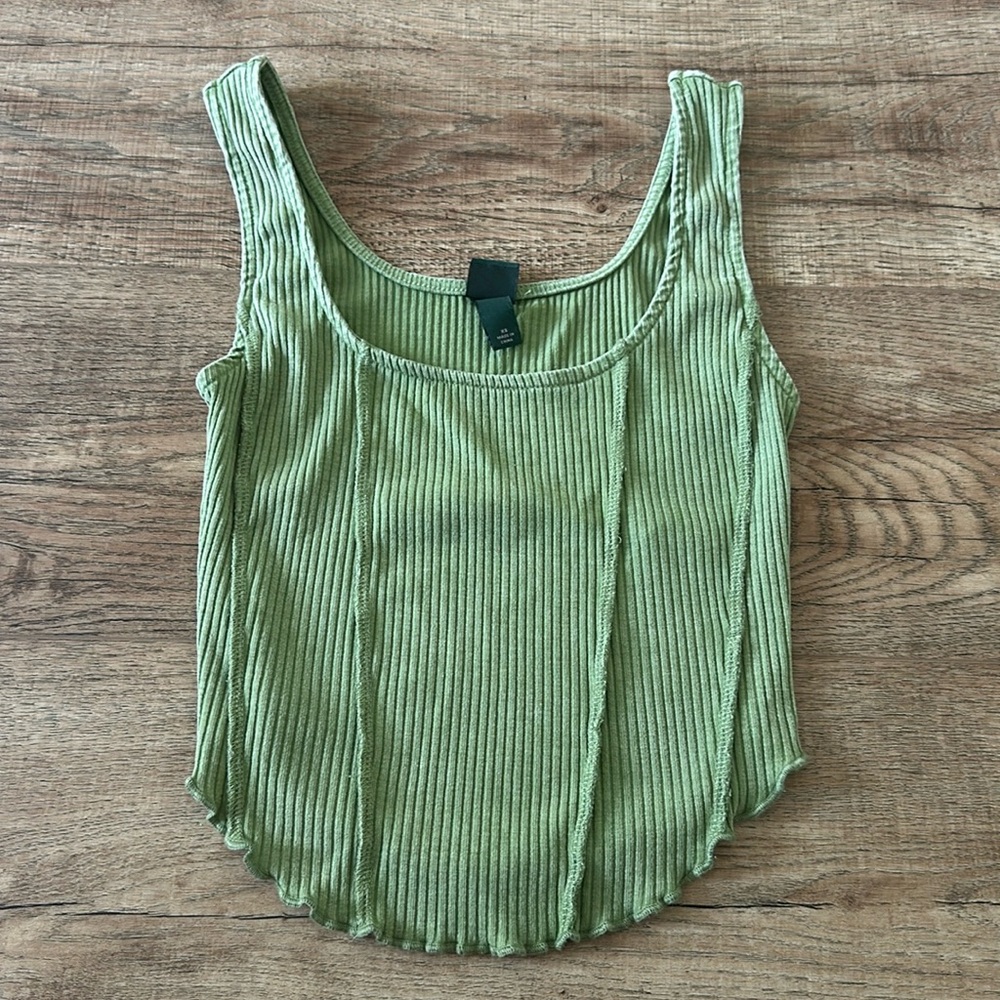 Green target tank top